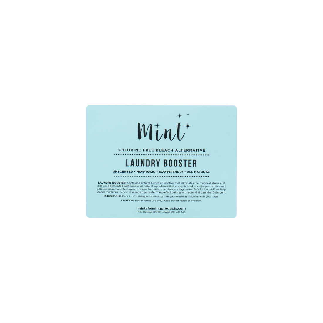 Laundry Booster Label